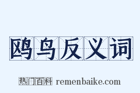 鸥鸟反义词是什么意思的图片